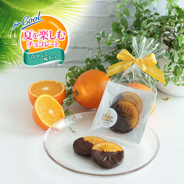 メイン画像:0枚目:【夏を楽しむチョコレート：冷やして味わう】オレンジ トランシュ ショコラ［プチ］ 2枚入