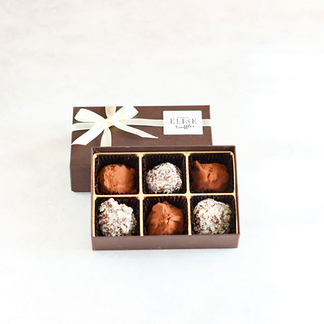 メイン画像:1枚目:【夏を楽しむチョコレート:冷やして味わう】confiserie ELISE(コンフィズリー エリス)トリュフ チョコレート6粒入