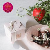 【バロタン型プチギフト】アップル ショコラ［ミックス：プレーン・コーヒー・シナモン］（ピンクオレンジ）