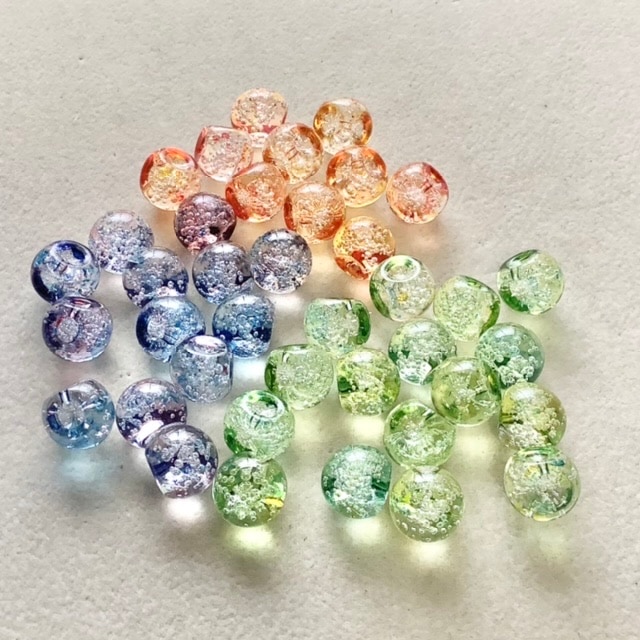 高透明度 うるうる鈴丸 ダイヤカットビーズ⭐グリーン⭐サージカルステンレスピアス 高透明度 うるうる鈴丸 ダイヤカットビーズ⭐グリーン