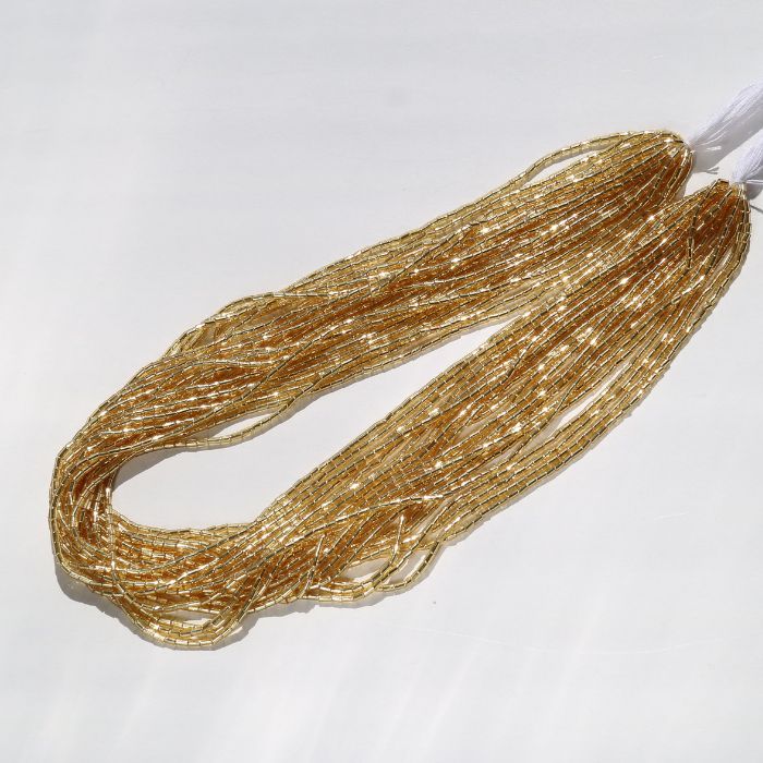 在庫限り！！【 竹ビーズ 銀引き 約50g入り（約12M）j4 】