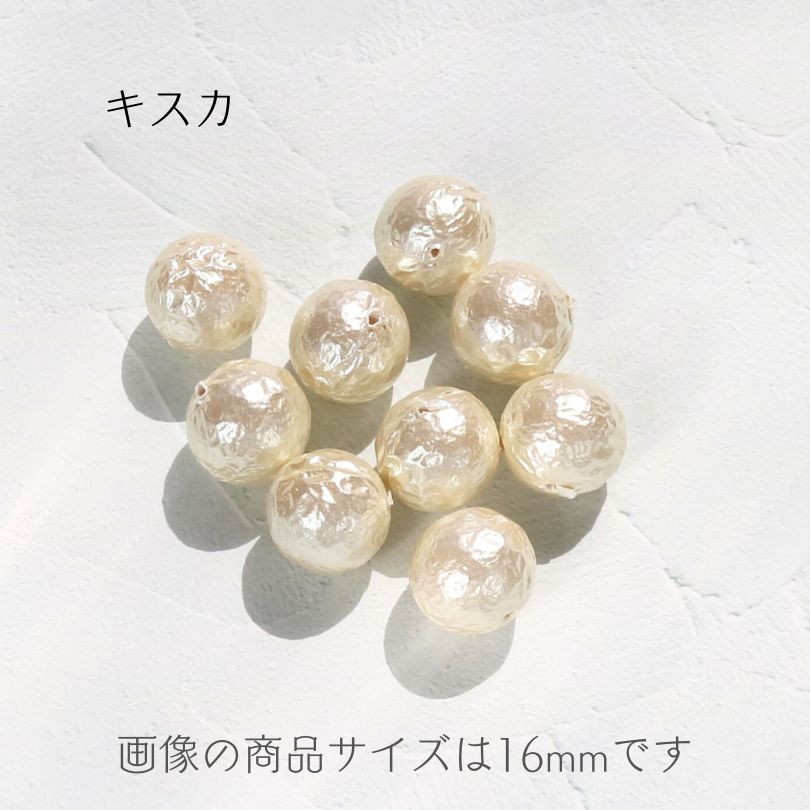 在庫限り！クリースパール 丸玉 14mm 15ヶ通し ビーズ ショップ j4