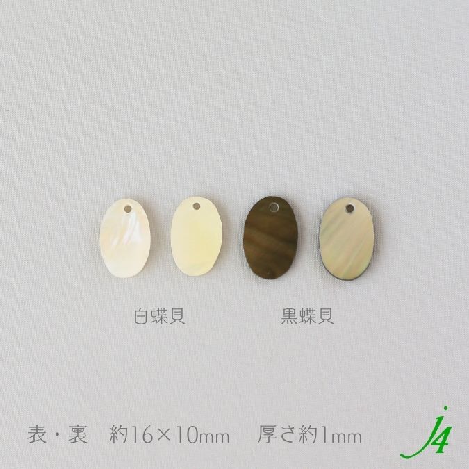 シェル パーツ 一つ穴 16x10mm オーバル 8個 j4 】アクセサリーパーツ