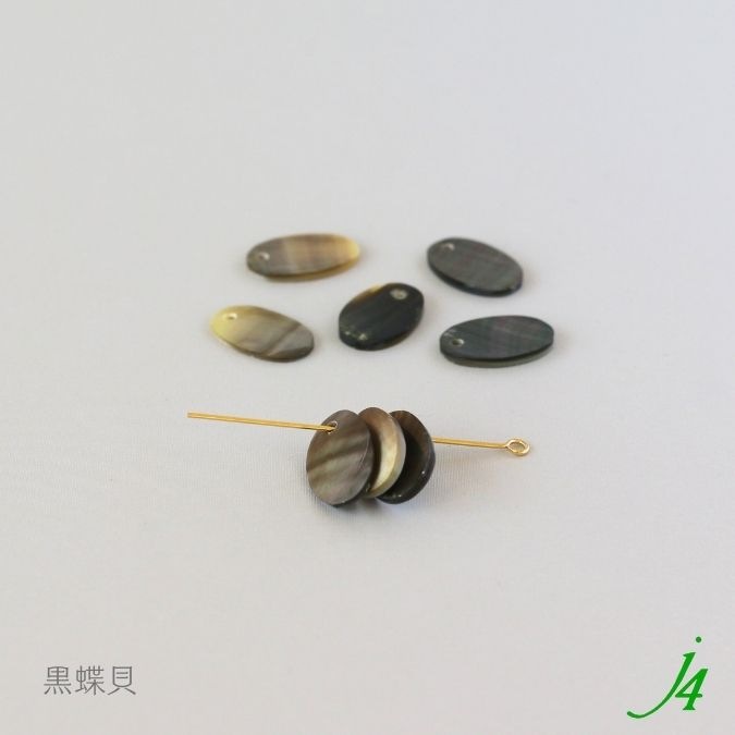 シェル パーツ 一つ穴 16x10mm オーバル 8個 j4 】アクセサリー