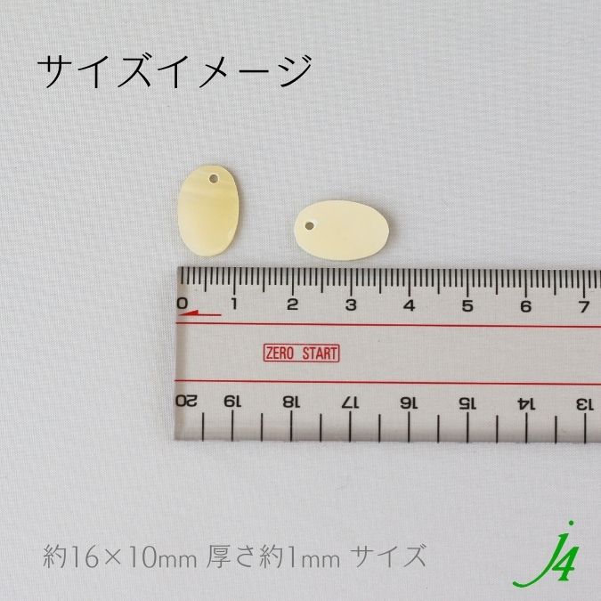 シェル パーツ 一つ穴 16x10mm オーバル 8個 j4 】アクセサリーパーツ