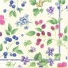 �ڲ������٥꡼���ѡ��ƥ�����Caspari �ڡ��ѡ��ʥץ���/Violets & Berries Ivory��L������ 20�������
