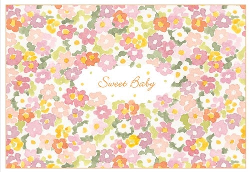 �ڽл��ˤ����٥ӡ��ۥ���ꥫ Caspari�� ���꡼�ǥ��󥰥�����/17.0x11.8cm ��������� Sweet Baby Flora