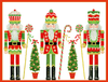 ����ꥫ Caspari ���ꥹ�ޥ�������/ Row Of Nutcrackers 15.4��11.8cm ���������