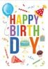 �ڥС����ǡ������ɡ����ʼ��ۿ������쥤�ʥ���ꥫ Caspari�� ���꡼�ǥ��󥰥�����/ 17.0��11.8cm �����������Happy Birthday 