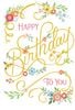 �ڥС����ǡ������ɡ����ʼ��ۿ������쥤�ʥ���ꥫ Caspari�� ���꡼�ǥ��󥰥�����/ 17.0��11.8cm ��������� Happy Birthday