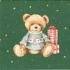 �ڥ��ꥹ�ޥ��ۥɥ����� PPD �ڡ��ѡ��ʥץ���/Teddy on Green��L������ 20�������