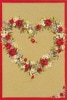 �ڥߥ˥����� �ϡ��� ���� �Х� ¿��Ū�����ɡ�Caspari�� ���꡼�ǥ��󥰥�����/Flower Heart Wreath Rose 8.8x6.0cm �����������