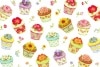 �ڥߥ˥����� ���åץ����� ¿��Ū�����ɡ�Caspari�� ���꡼�ǥ��󥰥�����/Floral Cupcakes 8.8x6.0cm �����������