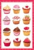 �ڥߥ˥����� ���åץ����� �ϡ��� ¿��Ū�����ɡ�Caspari�� ���꡼�ǥ��󥰥�����/Heart Cupcakes 8.8x6.0cm �����������