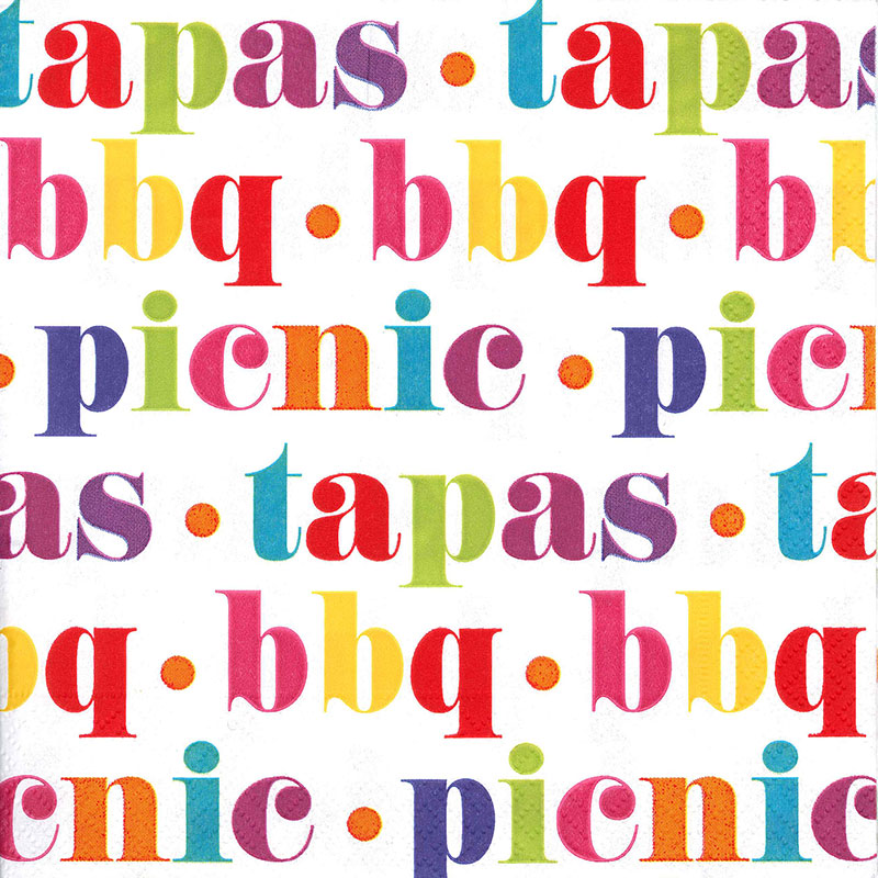 �ڥԥ��˥å���BBQ���ѡ��ƥ�����Caspari �ڡ��ѡ��ʥץ���/Food��L������ 20�������