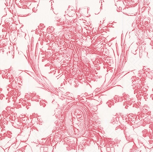 �ڥȥ�졦�ԥ󥯡��ѡ��ƥ�����Caspari �ڡ��ѡ��ʥץ���/Romantic Toile Rose��L������ 20�������