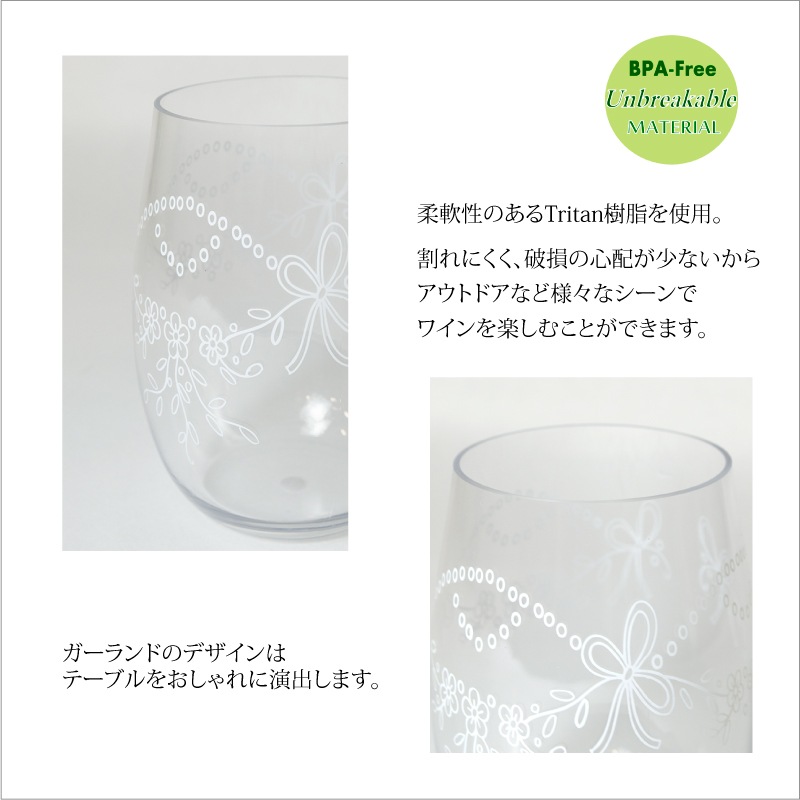 ���ʤ����饹 Tritan�ʥȥ饤����˥��ƥ�쥹�磻�󥰥饹������ 450ml