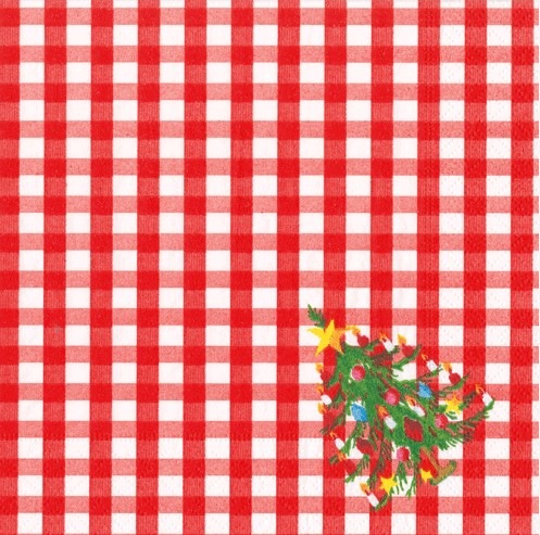 �ڥ��ꥹ�ޥ��ۥɥ����� Caspari  �ڡ��ѡ��ʥץ���/XmasTreeGingham��L������ 20�������