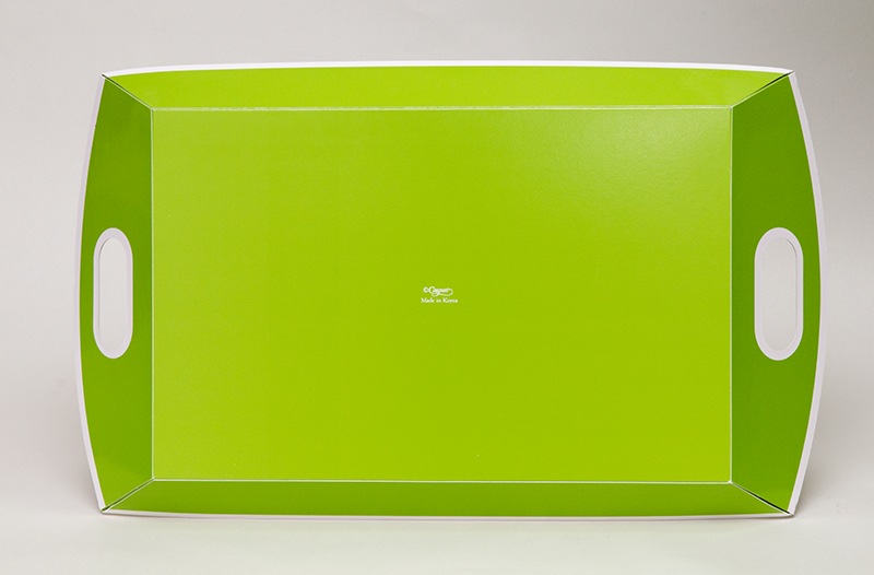 【ペーパートレイ おぼん グリーン パーティーグッズ】アメリカ Casparペーパートレー/Chevron Green【キッチン用品 紙製