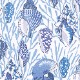 �ڲơ�Caspari �ڡ��ѡ��ʥץ���/Shell Toile Blue��L������ 20�������