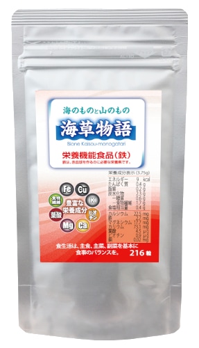 ビオネ・海草物語　栄養機能食品（鉄）　250ｍｇX216粒　54ｇ　bione