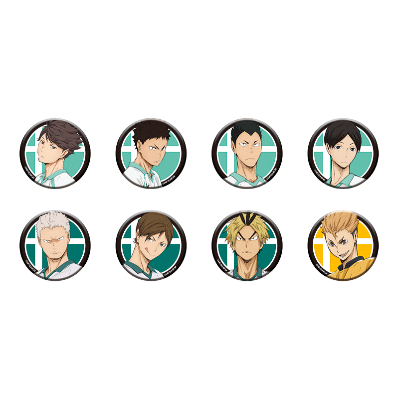 ハイキュー!! トレーディング缶バッジ(烏野高校）全12種 ランダム