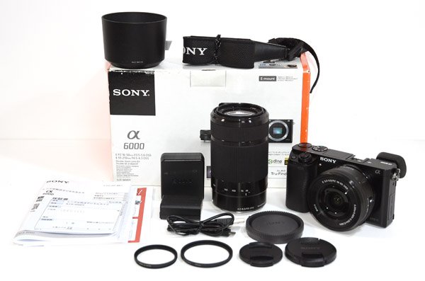 美品】SONY 一眼レフカメラ 交換レンズ付き ☆元箱付！ショット