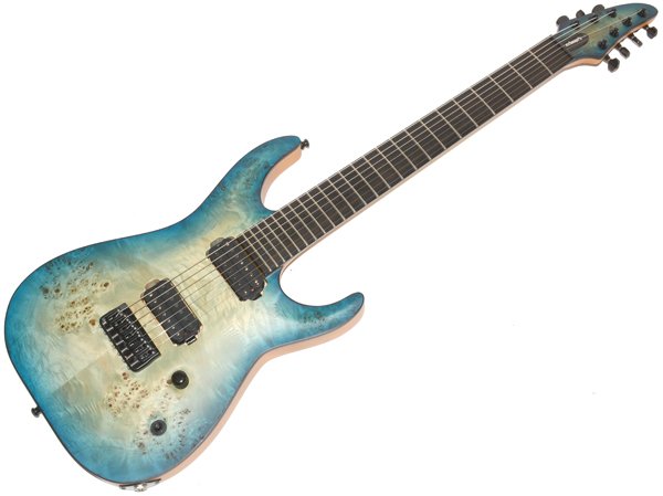 ギター Edwards E-HR7-FX/BM Aqua Burst Electric Guitar Edwards E-HR7-FX/BM Aqua Burst Burl Top 7