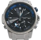�����ʡ�CASIO ������ OCEANUS �������ʥ� CACHALOT ������� OCW-P1000-1AJF ���ȥ����顼 ��󥺡�