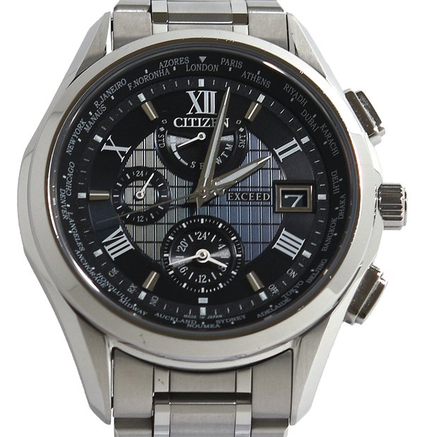 シチズン EXCEED エクシード AT9110-58E チタン ☆箱保付！良品！CITIZEN シチズン EXCEED エクシード AT9110-58E H820
