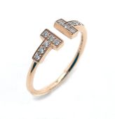 ��Ȣ�ա����ʡ�Tiffany&co. �ƥ��ե��ˡ� T ��������� �磻�䡼 ��� Au 750 �ԥ󥯥������ 10.5�� 2.2g��