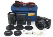 �����ò������������ա�CANON ����Υ� EOS M3 ���֥륺���७�å�2 EF-M 15-45mm F3.5-6.3 IS STM EF-M 55-200mm F4.5-6.3 IS STM �ߥ顼�쥹����