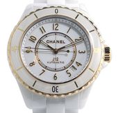 �����ò�������̵����Ȣ���� ����Ʊ�� CHANEL ����ͥ� J12 �����С� 12.1 H9540 �ۥ磻�ȥ���ߥå� K18YG ��ư���� ���