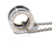 �����ò�������̵����BVLGARI �֥륬�� B-zero1 �ͥå��쥹 12.0g K18WG 40cm