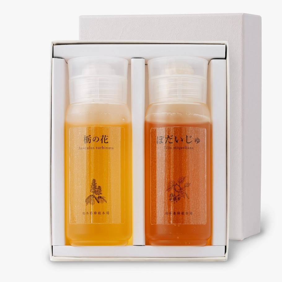 国産はちみつ2点セット ～軽量で便利なボトルタイプ～ （栃の花・ぼだいじゅ 各180g）