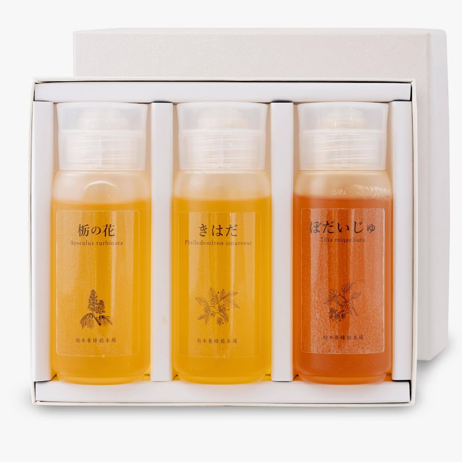 国産はちみつ3点セット ～軽量で便利なボトルタイプ～ （栃の花・きはだ・ぼだいじゅ 各180g）