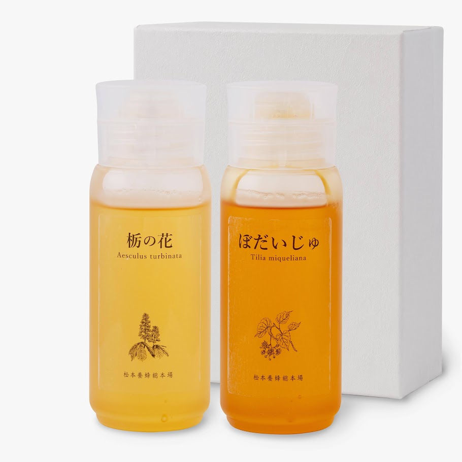 国産はちみつ2点セット ～軽量で便利なボトルタイプ～ （栃の花・ぼだいじゅ 各180g）