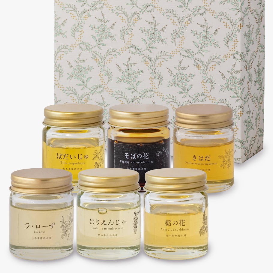 【Summer Honey Gift 2025】プチハニーセット（ラ・ローザ、はりえんじゅ、栃の花、ぼだいじゅ、きはだ、そばの花）