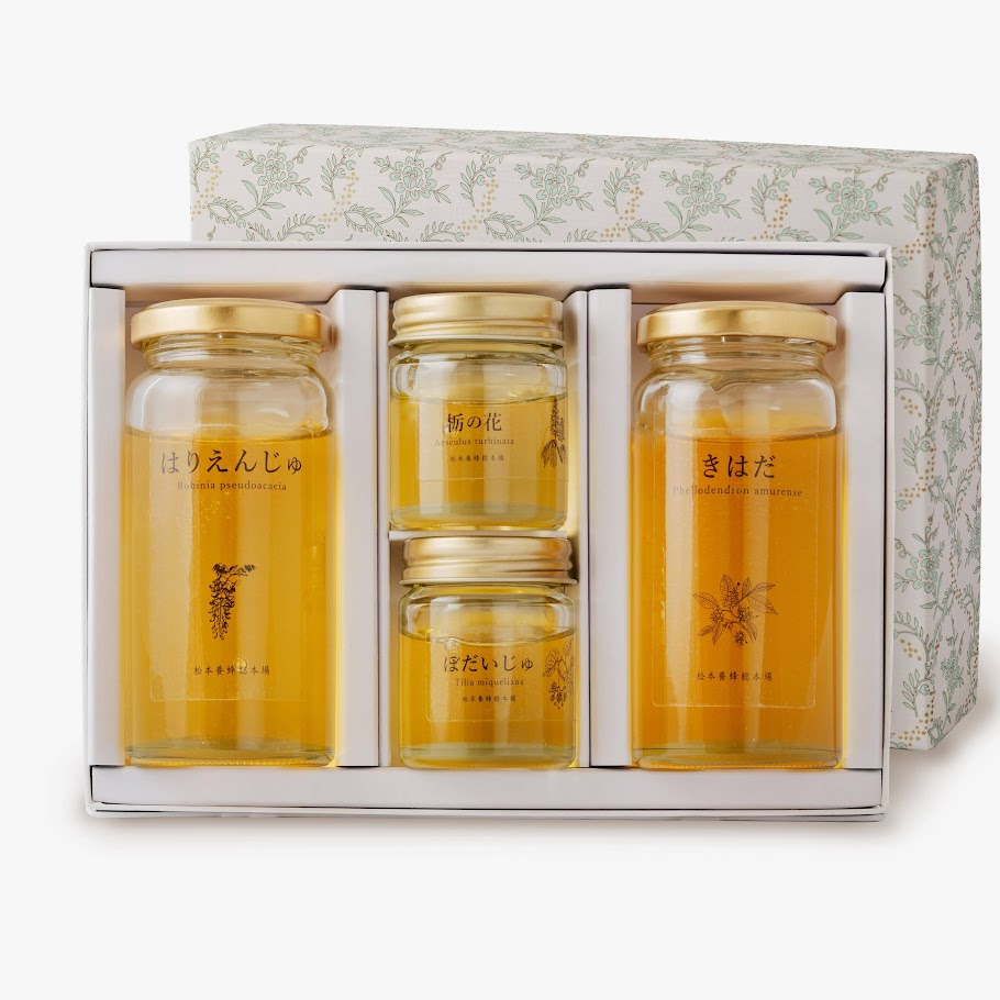 【Summer Honey Gift 2025】国産はちみつセット（はりえんじゅ、きはだ、栃の花、ぼだいじゅ）