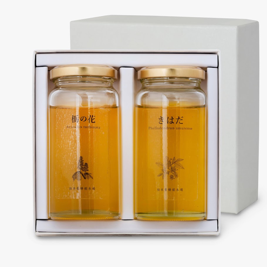 国産はちみつ2点セット (栃の花・きはだ 各180g)
