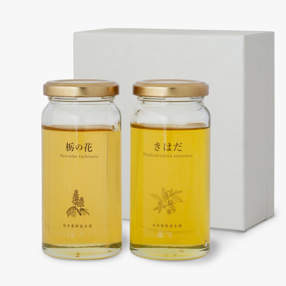 国産はちみつ2点セット (栃の花・きはだ 各180g)