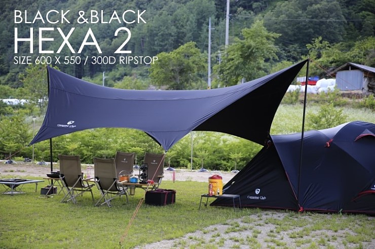 CAMPING CLUB HEXA2 BLACK&BLACK