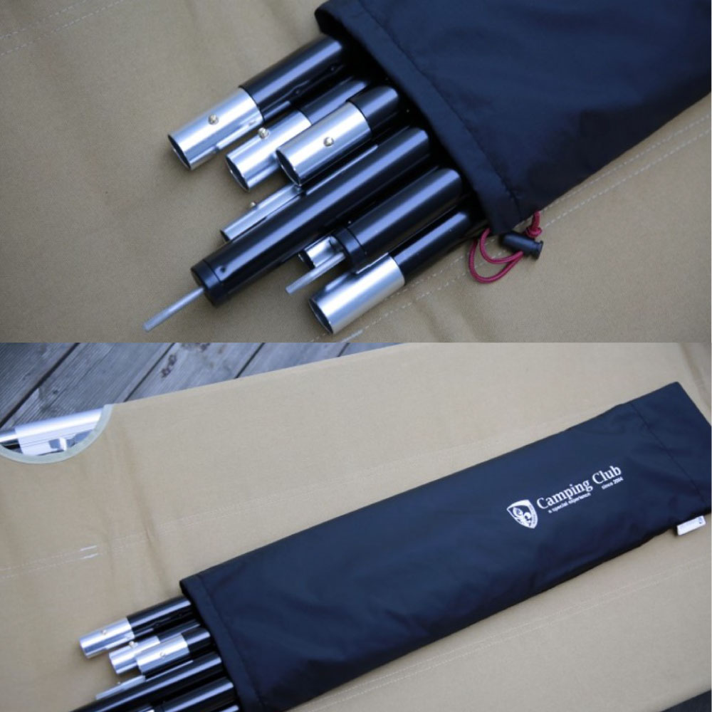 CAMPING CLUBメインポール 280mmブラック 2PCSセット
