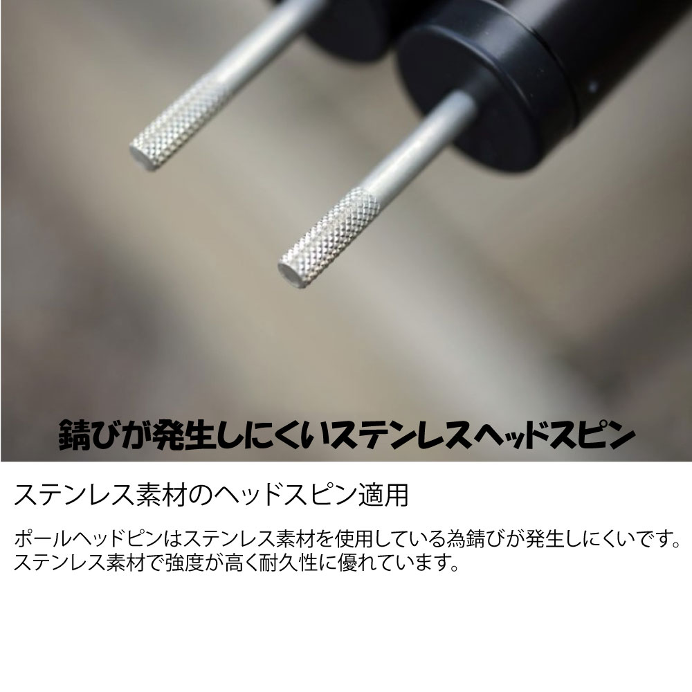 CAMPING CLUBメインポール 280mmブラック 2PCSセット