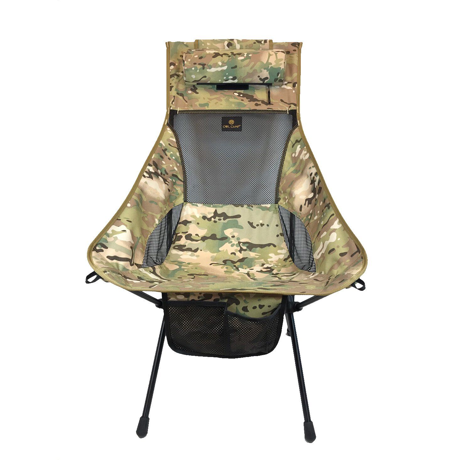 OWLCAMP Multi-terrain camouflage high back chair