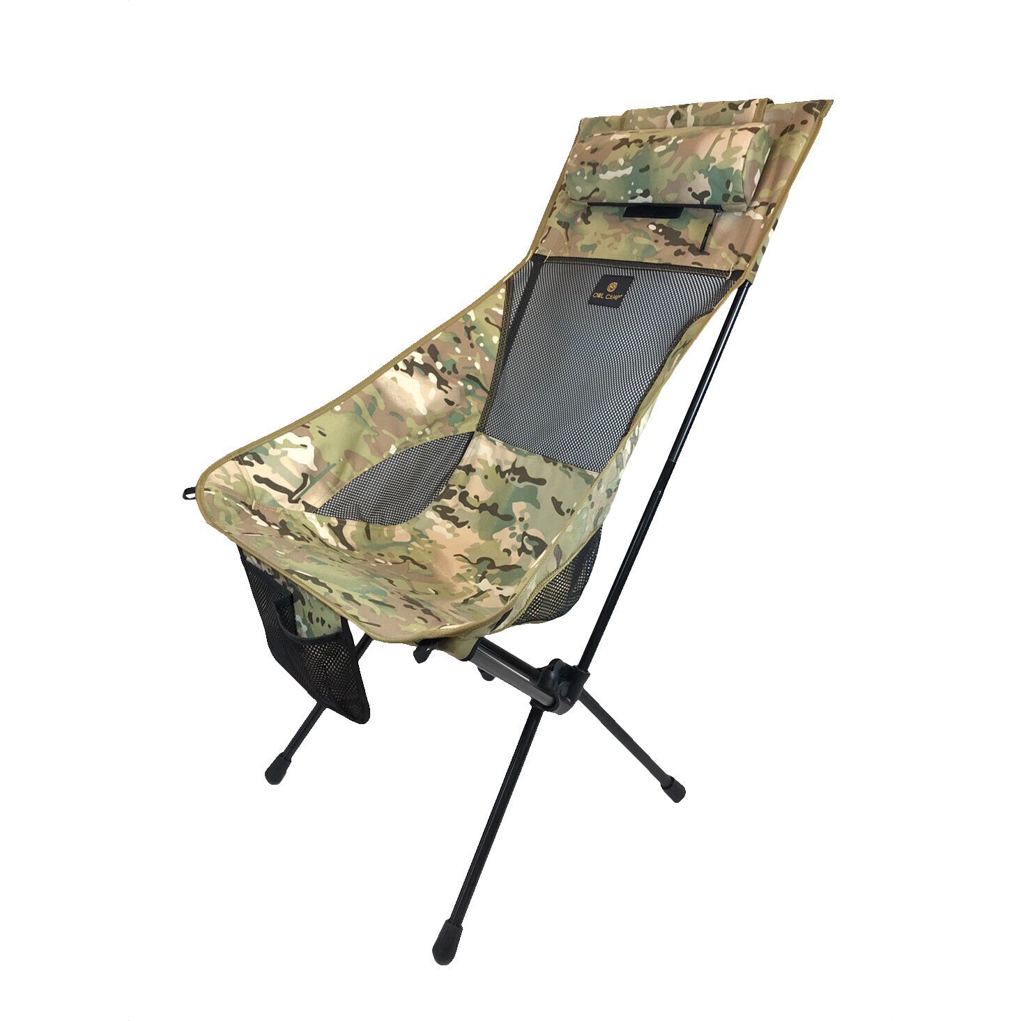 OWLCAMP Multi-terrain camouflage high back chair