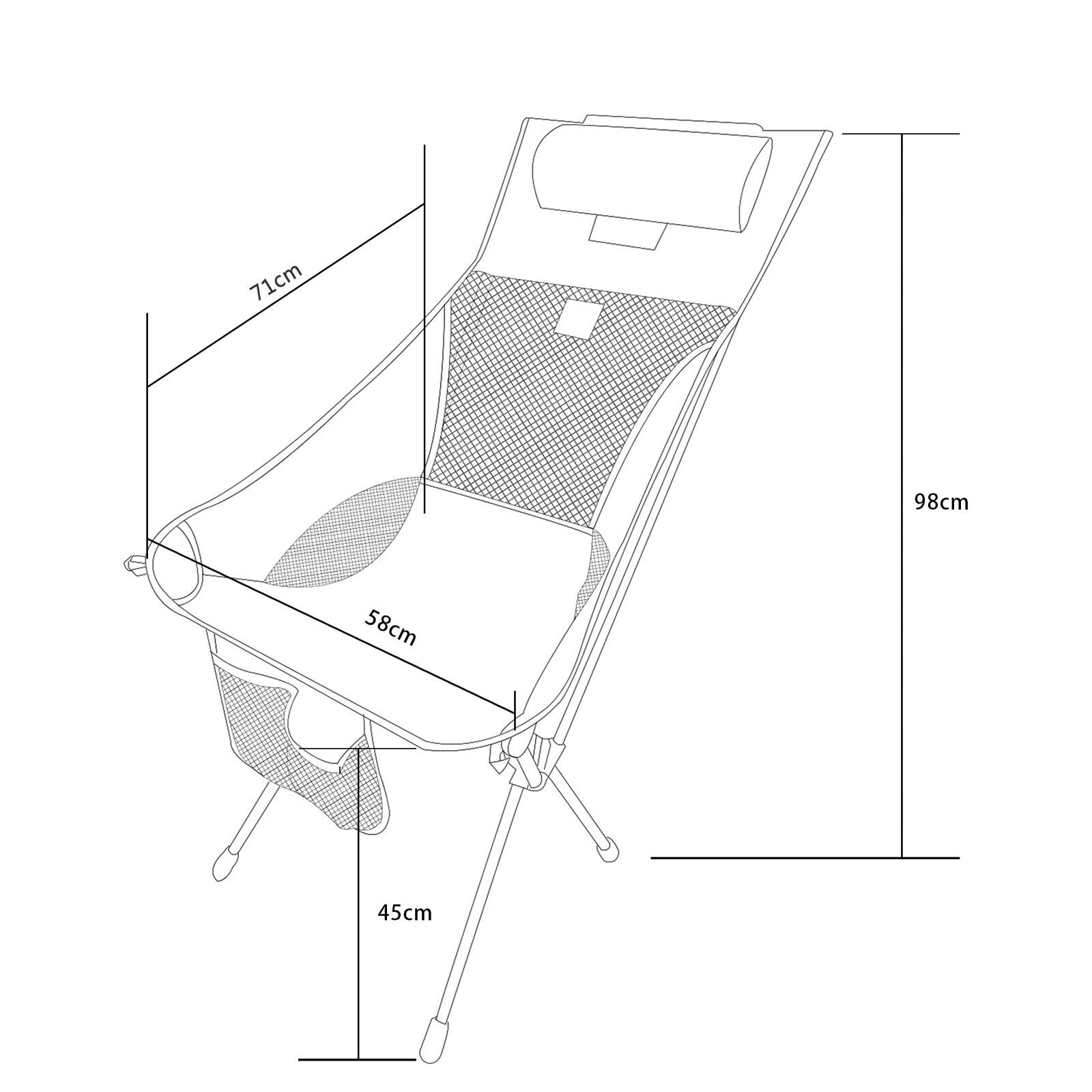 OWLCAMP forest camouflage high backed chair