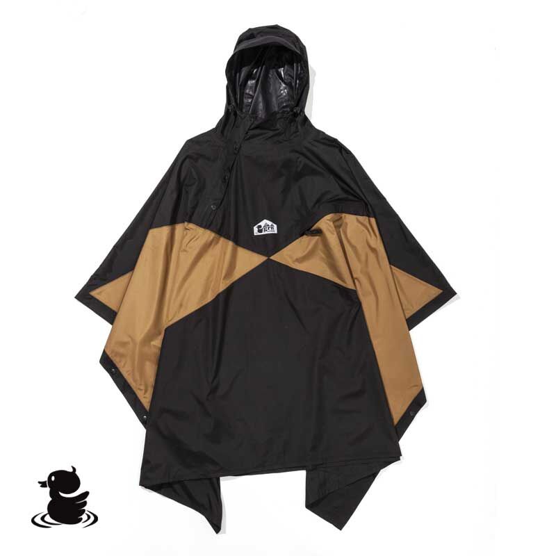 grn outdoor HASSUI HASSUI PONCHO(BLACK)