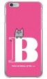 letter＆cat ピンク B design by PansonWorks（クリア） / SECOND SKIN|平面プリント/ハード|PansonWorks