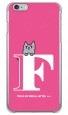 letter＆cat ピンク F design by PansonWorks（クリア） / SECOND SKIN|平面プリント/ハード|PansonWorks